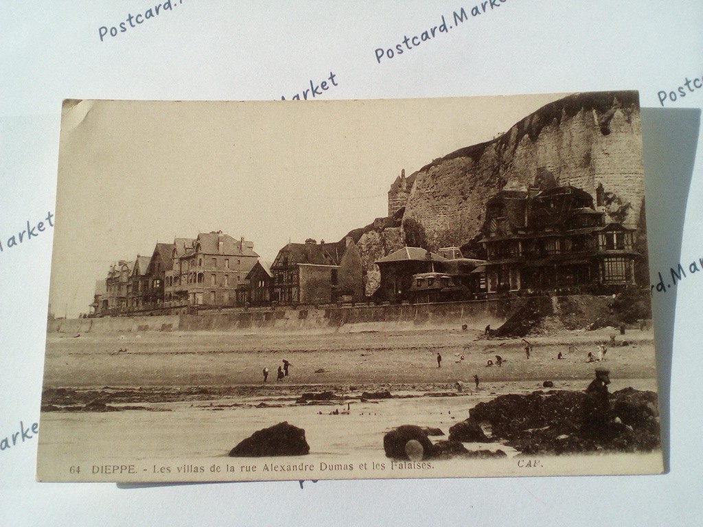 /France/Dieppe/FR_place_19xx_Dieppe. Les villas de la rue Alexandre Dumas et les Falaises.jpg